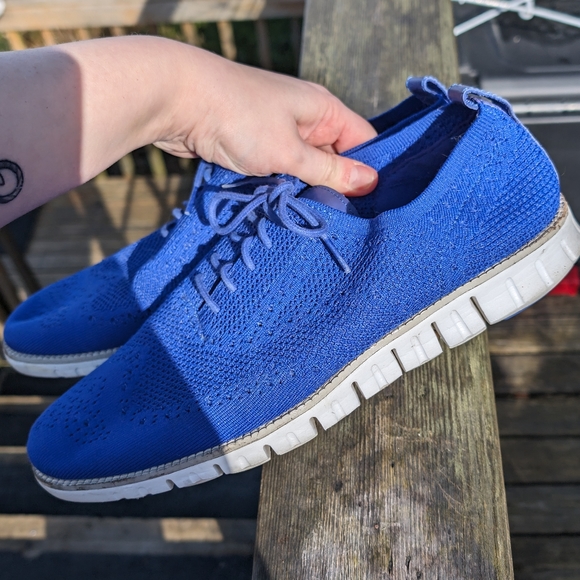 Cole Haan ZeroGrand Stitchlite Wingtip Oxfords Mens Size 11.5 M Blue - Picture 2 of 8